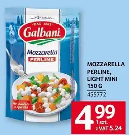 Selgros Mozzarella perline, light mini 150 g Galbani oferta