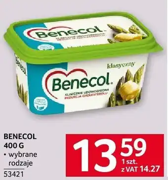 Selgros Margaryna Benecol klasyczny 400g oferta