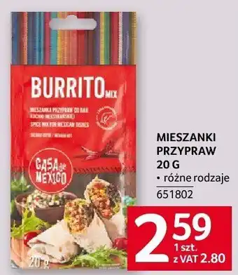 Selgros Mieszanki przypraw Casa de Mexico burrito 20 g oferta