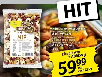 Selgros Mix żurawina i orzechy Kresto 1 kg oferta