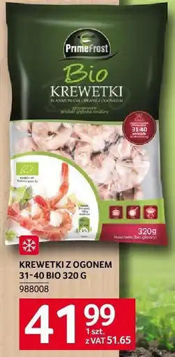Selgros Krewetki z ogonem bio 320g PrimeFrost oferta