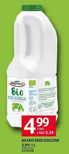 Selgros Mleko ekologiczne 3,9% 1l Piątnica oferta