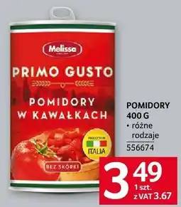 Selgros Pomidory w kawałkach 400g Melissa oferta