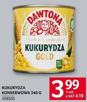 Selgros Kukurydza konserwowa 340g Dawtona oferta