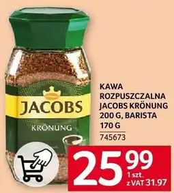 Selgros Kawa rozpuszczalna Jacobs Kronung 200 g, Barista 170 g oferta