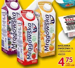 Selgros Maślanka owocowa 1l - różne smaki Mrągowska oferta