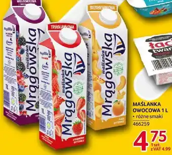 Selgros Maślanka owocowa 1l - różne smaki Mrągowska oferta