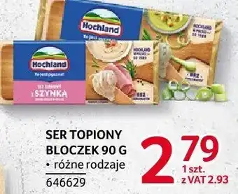 Selgros Ser topiony bloczek 90g - różne rodzaje Hochland oferta