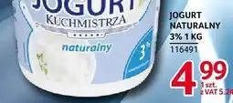 Selgros Jogurt naturalny 3% 1kg Mlekpol oferta