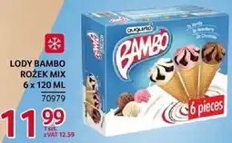 Selgros Lody Bambo Rożek Mix 6x120ml oferta