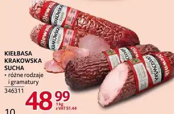 Selgros Kiełbasa krakowska sucha różne rodzaje i gramatury Olewnik oferta