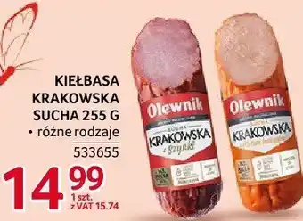 Selgros Kiełbasa krakowska sucha 255 g Olewnik oferta