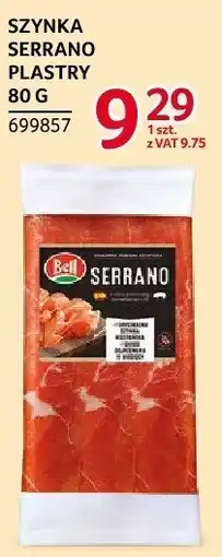 Selgros Szynka serrano plastry 80 g Bell oferta
