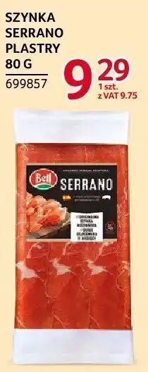 Selgros Szynka serrano plastry 80 g Bell oferta