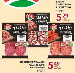 Selgros Salami dojrzewające plastry 100 g Bell oferta