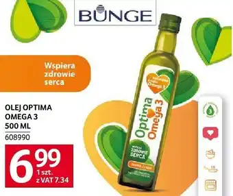 Selgros Olej optima omega 3 500 ml Bunge oferta
