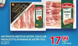 Selgros Antipasto misto plastry 110 g lub prosciutto di parma plastry 70 g Galbani oferta