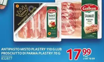 Selgros Antipasto misto plastry 110 g lub prosciutto di parma plastry 70 g Galbani oferta