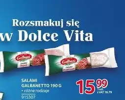 Selgros Salami Galbanetto 190g różne rodzaje Galbani oferta