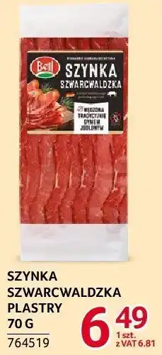 Selgros Szynka szwarcwaldzka plastry 70 g Bell oferta