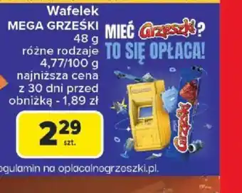 Carrefour Wafel Mega Grześki oferta