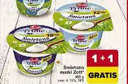 Carrefour Śmietana 18% Zott Primo oferta