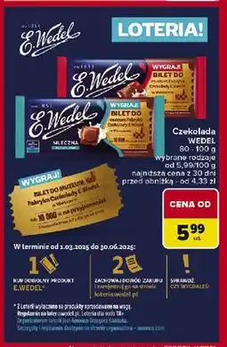 Carrefour Czekolada mleczna truskawkowa E. Wedel oferta