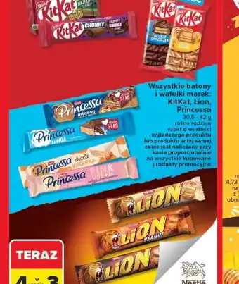 Carrefour Batony i wafelki KitKat, Lion, Princessa oferta