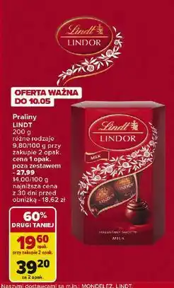 Carrefour Praliny milk Lindt Lindor oferta