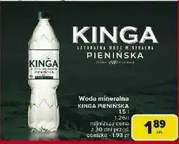 Carrefour Woda gazowana Kinga Pienińska oferta