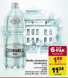 Carrefour Woda niegazowana Cisowianka oferta
