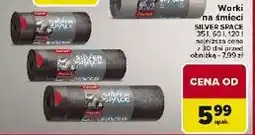 Carrefour Worki na śmieci 120 l silver space Paclan oferta