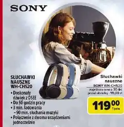 Carrefour Słuchawki wh-ch520 białe Sony oferta
