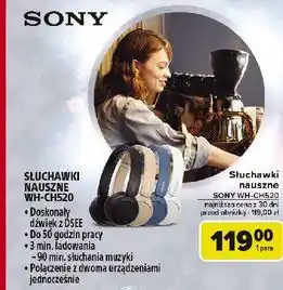 Carrefour Słuchawki wh-ch520 białe Sony oferta