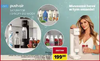 Carrefour Saturator pushair czarny z nabojem + 2x butelka syrop Dafi oferta
