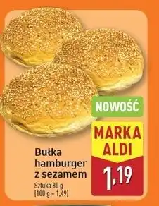ALDI Bułka hamburgerowa z sezamem oferta