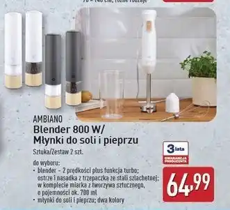 ALDI Elektryczny młynek do soli i pieprzu Ambiano oferta