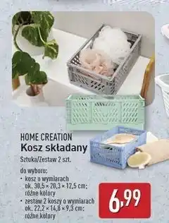 ALDI Kosz składany 22.2 x 14.7 9.3 cm Home Creation oferta