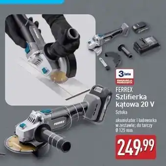 ALDI Szlifierka kątowa 20v Ferrex oferta