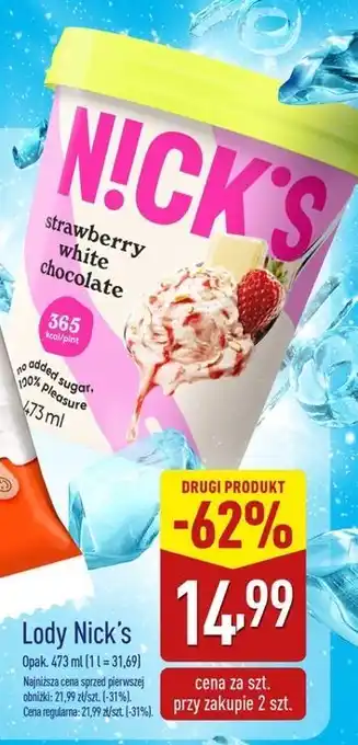 ALDI Lody strawberry white chocolate N!Ck's oferta