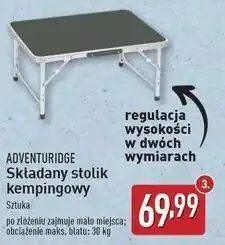 ALDI Stolik kempingowy 75 x 55 69.5 cm Adventuridge oferta