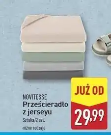 ALDI Prześcieradło dziecięce z jerseyu 60-70 x 120-140 cm Novitesse oferta