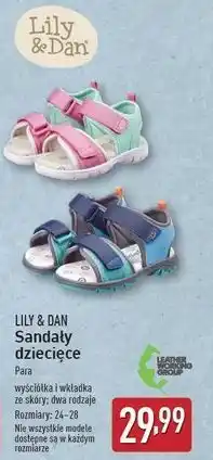 ALDI Sandały dziecięce 24-28 Lily & Dan oferta
