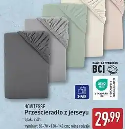 ALDI Prześcieradło dziecięce z jerseyu 60-70 x 120-140 cm Novitesse oferta