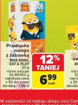 Carrefour Przekąska mango z zabawką Bob Snail Eat & Play oferta