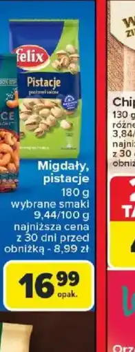 Carrefour Migdały, pistacje Felix oferta