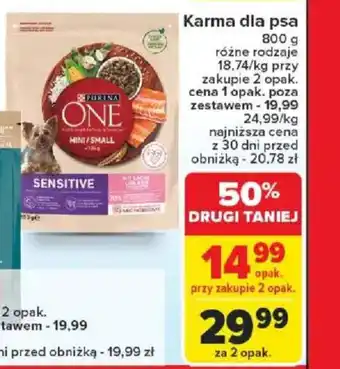 Carrefour Karma dla psa Purina One oferta