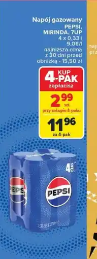 Carrefour Napój gazowany Pepsi, Mirinda, 7up oferta
