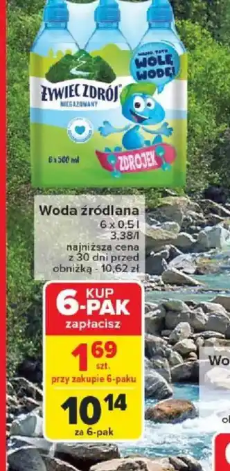 Carrefour Woda źródlana Zywiec Zdrój oferta
