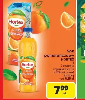 Carrefour Sok pomarańczowy Hortex oferta